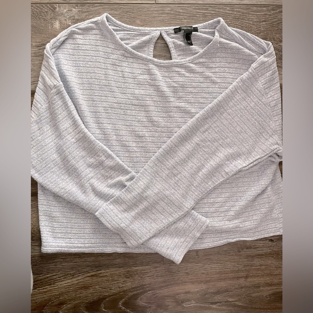 Forever 21 blue and white sweater/long sleeve shirt